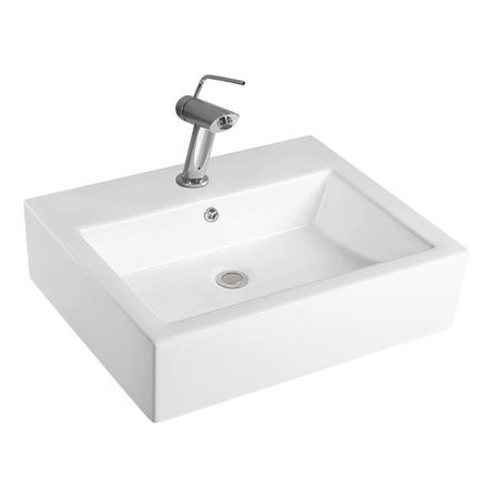 SFC CENTER SFC Center TP-5912 White Artistic Porcelain Vessel Bathroom Sink; 22.5 x 17.875 x 6 .125 in. TP-5912